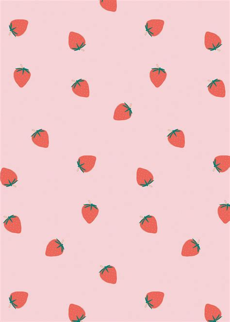 Vector cute strawberry pattern pastel background | free image by ...