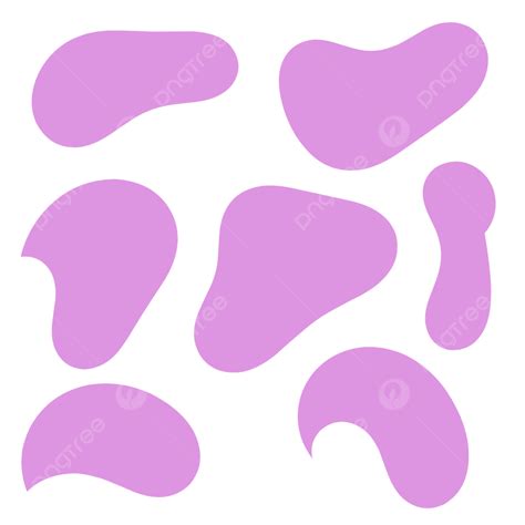 Purple Blob Element Collection With Abstract Shapes, Blob, Shapes ...