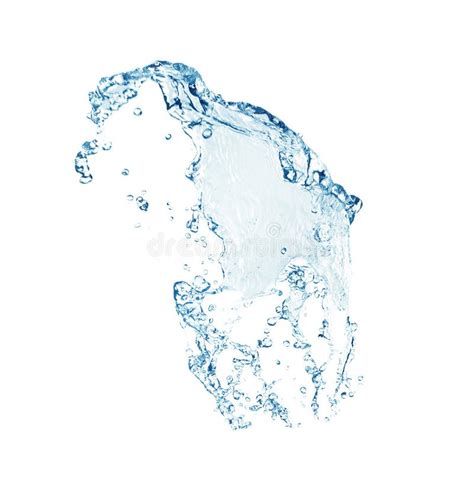 Beautiful Water Splash Isolated on White Stock Photo - Image of color ...