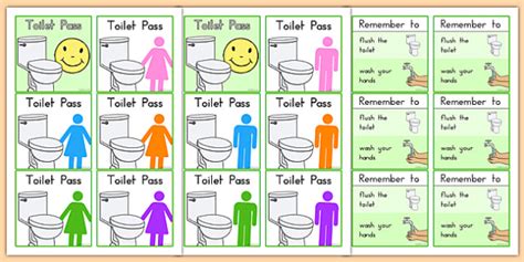 FREE! - Toilet Passes (teacher made)