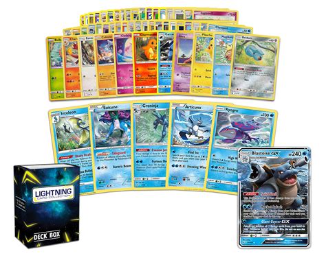 Buy Pokemon Water Collection - 50 Pokemon Cards Plus 5 Rare Water ...