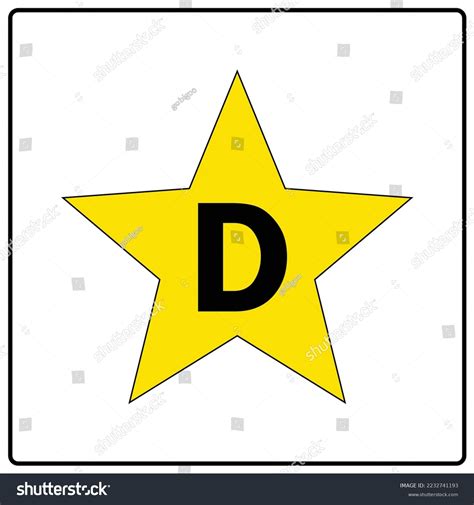 Fire Classification Sign Label Class D Stock Vector (Royalty Free ...