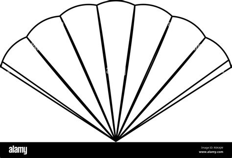 Hand Fan Clipart Black And White