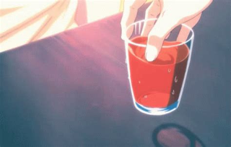 Anime Anime Drink Anime Food Red Drink Soda | GIF | PrimoGIF