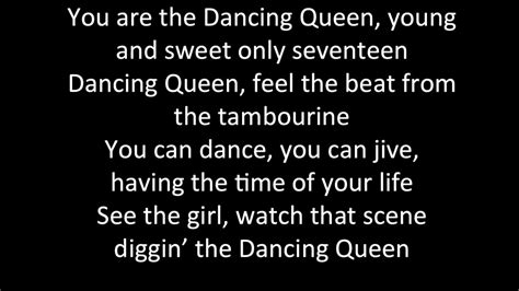 ABBA Dancing Queen Lyrics - YouTube