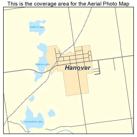 Aerial Photography Map of Hanover, MI Michigan