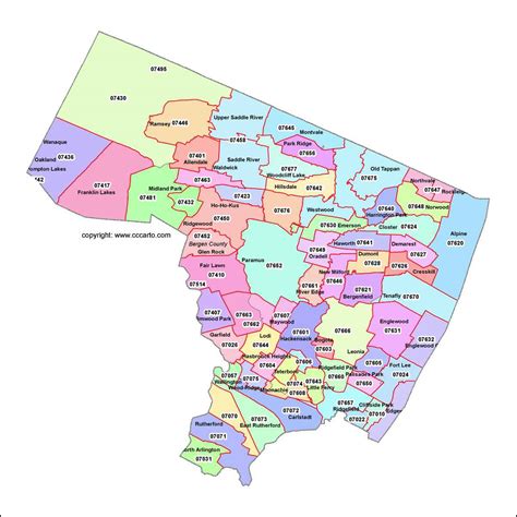 Map Of Bergen County Nj Towns - Maps For You