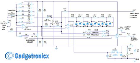 DIY Function generator circuit using Quad Op-Amp - Gadgetronicx