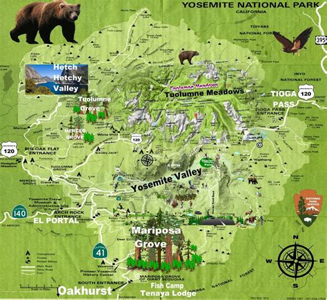 Map Yosemite Area - London Top Attractions Map