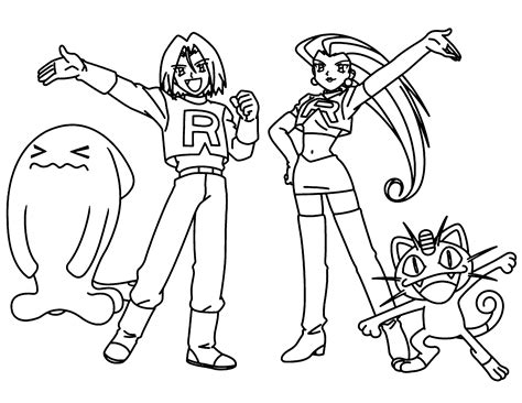 Pokemon Coloring Pages Team Rocket - Coloring Home