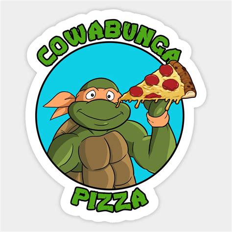 Ninja Turtles Pizza Sticker | Cowabunga Design