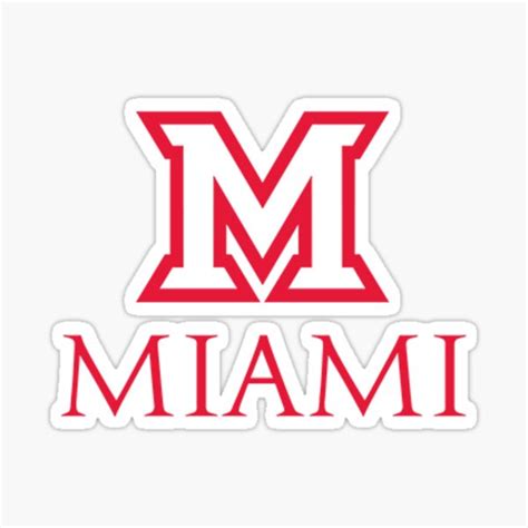 "Miami University Logo" Sticker for Sale by maiakesselmark | Redbubble