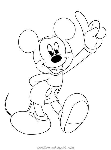 Nice Mickey Mouse Coloring Page for Kids - Free Mickey Mouse Printable ...