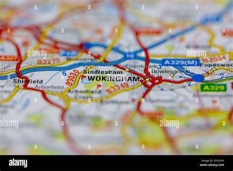 Wokingham Shown on a Geography map or road map Stock Photo - Alamy