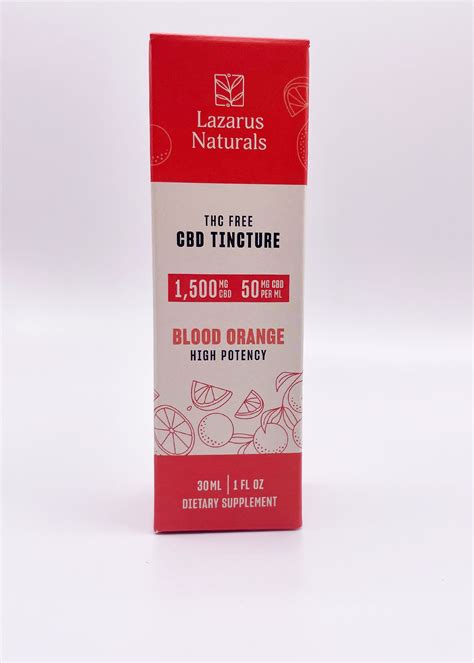 Lazarus Naturals – CBD Isolate Tincture – 1500mg – Blood Orange ...