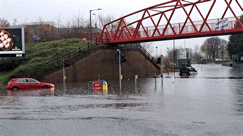 Flooding hits major roads in Edinburgh