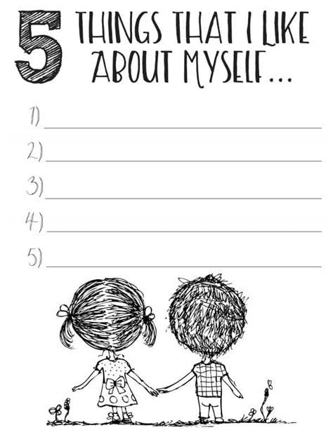 FREE Printable Self Esteem Worksheets