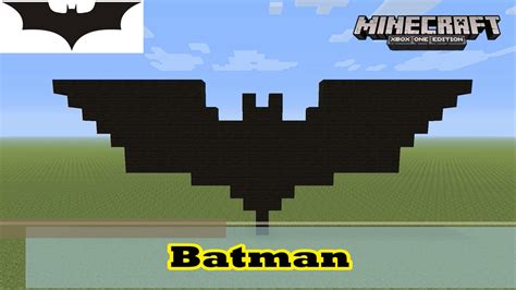 Minecraft: Pixel Art Tutorial and Showcase: Simple Batman Symbol (Logo ...