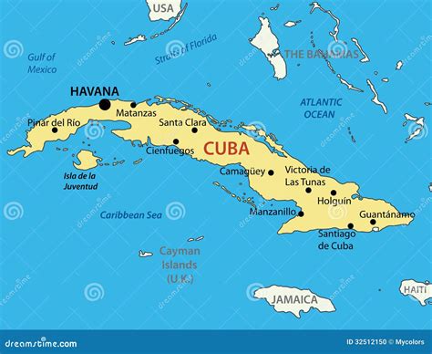 La República De Cuba - Mapa Foto de archivo - Imagen: 32512150