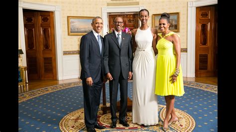 President Paul Kagame and His Daughter Ange Arrives at the White House ...