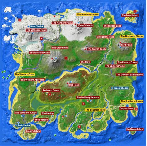 ARK: Map - artifacts, bosses - gamepressure.com