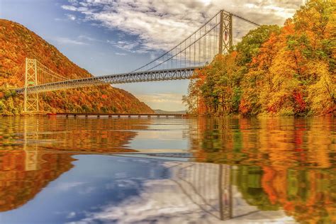 Fall At Bear Mountain Bridge Photograph by Susan Candelario - Pixels