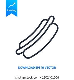 Hot Dog Icon Vector Illustration Stock Vector (Royalty Free) 1202401306 ...