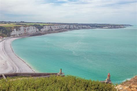 Beach of Fecamp, France stock image. Image of cliffs - 15618737