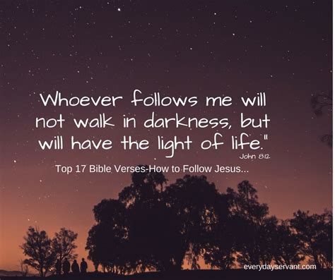 Top 17 Bible Verses-How to Follow Jesus - Everyday Servant