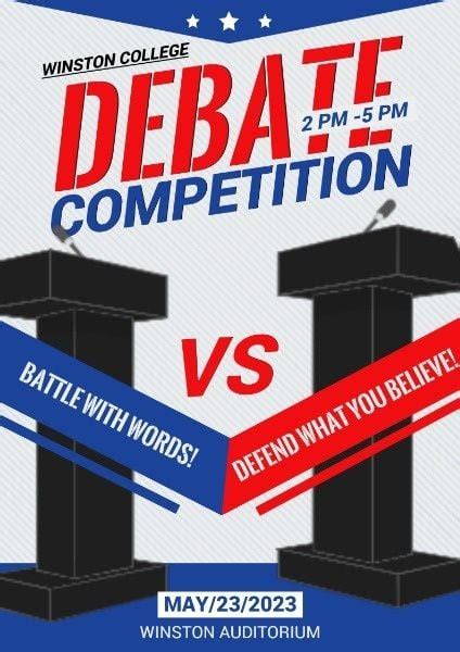 Debate Competition Poster Template and Ideas for Design | Fotor