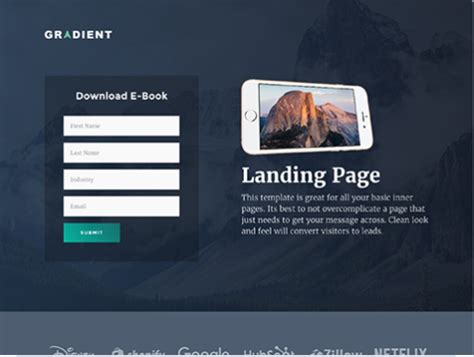 20 Free Professionally Designed Landing Page Templates