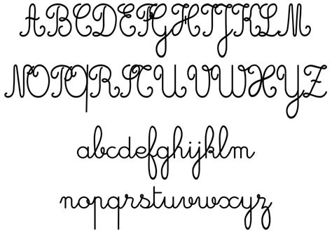 Standard Cursive Letters