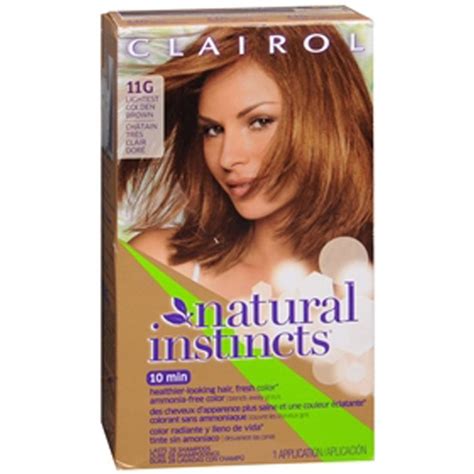 Clairol Natural Instincts Hair Color, [6.5G] Lightest Golden Brown 1 ...