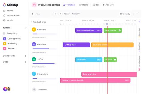 Clickup Roadmap Template