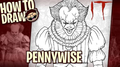 How To Draw Pennywise Scary 04 09 2017 follow along to learn how to ...