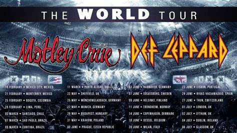 DEF LEPPARD/MOTLEY CRUE The World Tour 2023 UK Tickets ON SALE Today