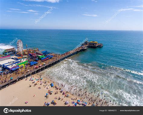 Aerial View Santa Monica Pier California Usa — Stock Photo © jovannig ...