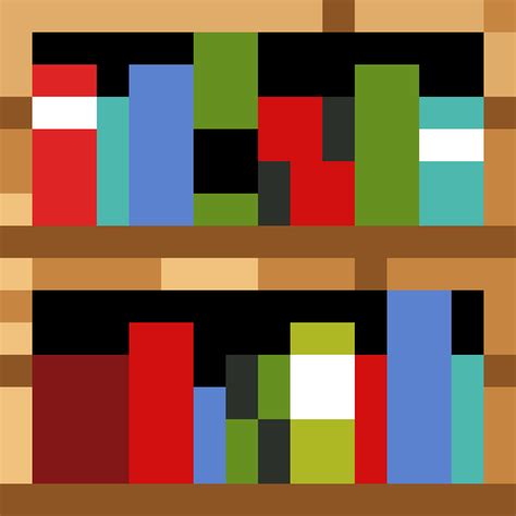 Minecraft Bookshelf Pixel Art - House People