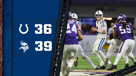 Early Missed Opportunities Cost Colts As Vikings Complete Historic Comeback