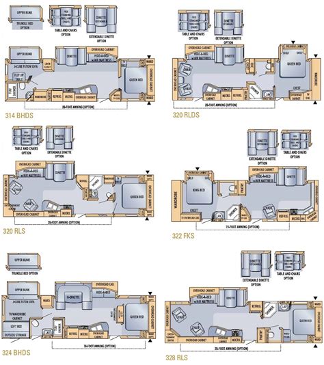 Jayco Eagle travel trailer floorplans - large picture