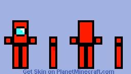 Among us red is sus Minecraft Skin