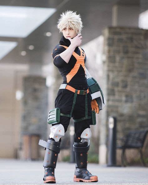 MHA Bakugou Winter Battle Suit Cosplay Costume Outfits With Gloves And ...