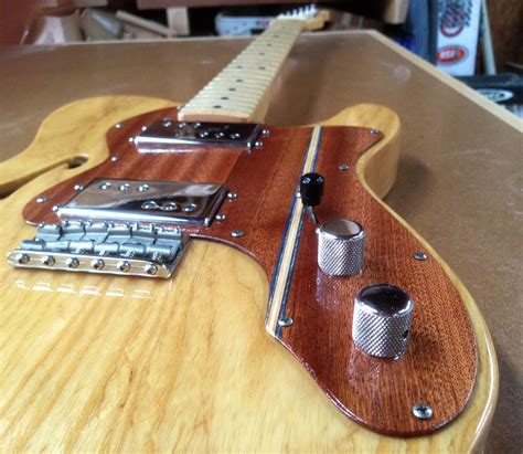 Pickguard for a Fender Telecaster, made from Sapele and a recycled ...