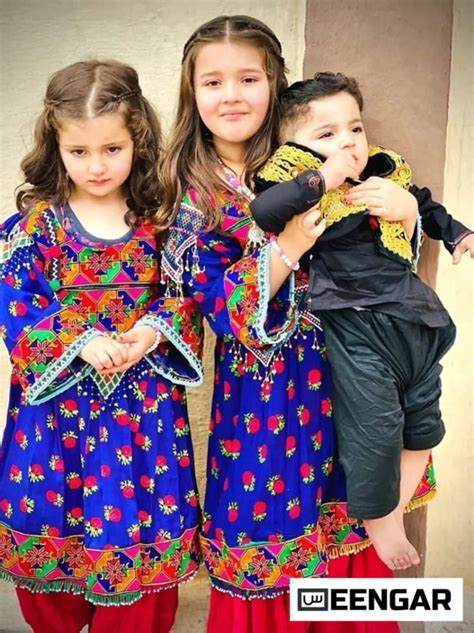 Traditional Afghan Kuchi Dress for Kids - Seengar.com