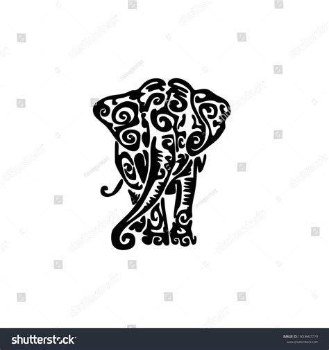 Elephant Symbol Tribal Tattoo Design Vector Stock Vector (Royalty Free ...