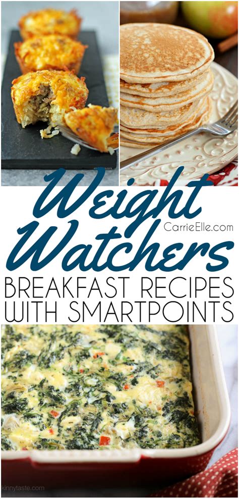 Weight Watchers Breakfast Recipes with SmartPoints - Carrie Elle