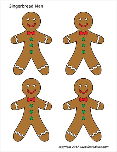 Pdf Gingerbread Man Template Printable | PDF Template