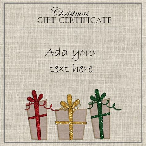 Christmas Gift Certificate Templates