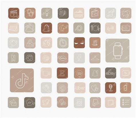 Neutral AESTHETIC 50 iPhone iOS 14 APP ICONS Widgetsmith | Etsy | App ...