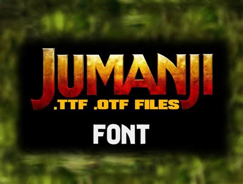 Jumanji Font Cricut Font Fonts Download Font Digital Font | Etsy